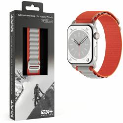 NEXT ONE Apple Watch 4/5/6/7/8/9/SE (38/40/41mm) Next One Adventure Loop óraszíj narancssárga/szürke