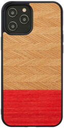 Man&Wood Husa MAN&WOOD case for iPhone 12 Pro Max herringbone azalea black (T-MLX44674) - vexio