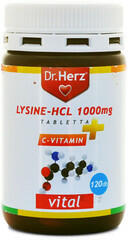 Dr. Herz Lysine 1000 mg-HCL + C-vitamin tabletta 120 db