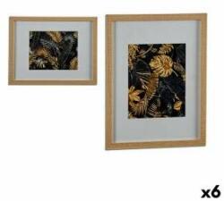 Gift Decor Tablou Auriu* Frunza a unei plante Plăci aglomerate 43 x 32, 5 x 3 cm (6 Unități)