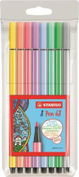 STABILO Pen 68 Filctoll Készlet Pasztell Színekben 8 Darab/Készlet (19680801)