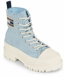 Tommy Hilfiger Tornacipő Tommy Jeans Foxing Denim Boot EN0EN02348 Kék 40 Női