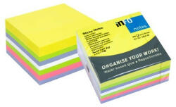  Jegyzettömb öntapadó, 75x75mm, 400lap, 5654-80 Info Notes Brilliant mix sárga, zöld, lila, pink