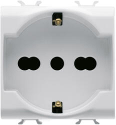 Gewiss Priza schuko standard german italian 2M Gewiss Chorus alb satinat MAT GW15204 (GW15204)