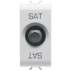 Gewiss Priza TV satelit de trecere TIP F 1M Gewiss Chorus alb satinat MAT GW15372 (GW15372)