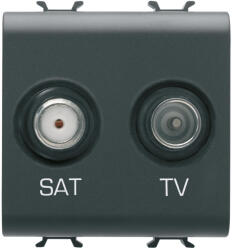 Gewiss Priza TV+SAT 2M Gewiss Chorus negru GW12383 (GW12383)