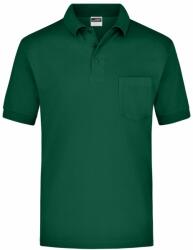 James & Nicholson (Daiber) Tricou pentru bărbați polo cu buzunar JN026 - Închisă verde | S (1-JN026-51645)