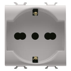 Gewiss Priza schuko standard german italian 2M Gewiss Chorus bej satinat MAT GW13204 (GW13204)