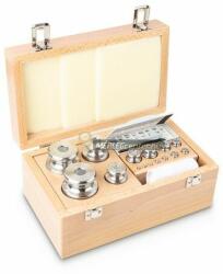 KERN súlykészlet precíziós mérlegekhez 1 mg - 2 kg fa dobozban, OIML M1 súlyosztály, hitelesíthető (343-07)