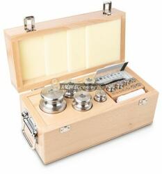 KERN súlykészlet precíziós mérlegekhez 1 mg - 5 kg fa dobozban, OIML M1 súlyosztály, hitelesíthető (343-08)