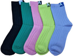 Aura Via Neon színű bordás női zokni 5 pár/cs 38-41 47589