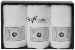 Soft Cotton KITCHEN konyharuhák, 3 db Fehér / White