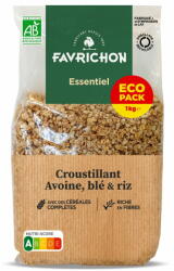 Favrichon Musli crocant BIO cu cereale integrale, format economic Favrichon 1000g