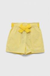 United Colors of Benetton gyerek pamut rövidnadrág sárga, mintás, állítható derekú - sárga 90