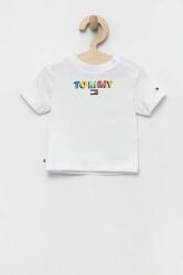 Tommy Hilfiger újszülött póló fehér, nyomott mintás - fehér 62