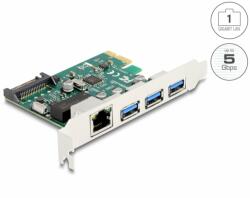 Delock PCI Express la 3 x USB-A 3.1 + 1 x Gigabit LAN, Delock 90105 (90105)
