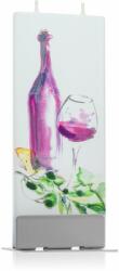 FLATYZ Greetings Bottle Of Wine And Glass lumanare 6x15 cm