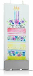 FLATYZ Greetings Happy Birthday Cake lumanare 6x15 cm