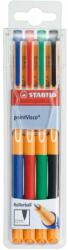 STABILO Rollertoll zselés készlet 0, 5mm, STABILO PointVisco, 4 klf. szín (1099/4) - web24