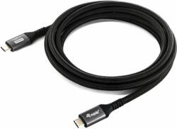 Equip USB-C apa / USB-C apa 4.0 Adat és töltő kábel - Fekete (2m) (128382)