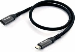 Equip USB-C apa - USB-C anya 3.2 Hosszabbító Kábel - Fekete (0.5m) (128370)