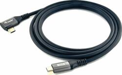 Equip USB-C apa - USB-C apa 2.0 Adat és töltő kábel - Fekete (3m) (128893)