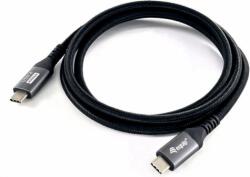 Equip USB-C apa - USC-C apa 4.0 Adat és töltő kábel - Fekete (1.2m) (128381)