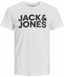 JACK & JONES Férfi póló JJECORP Slim Fit 12151955 White (Méret XL)