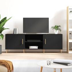 vidaXL fekete szerelt fa TV-szekrény 150 x 30 x 50 cm (829085)