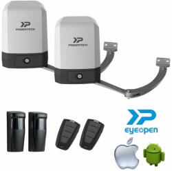 POWERTECH (Rollkit, Terrier) POWERTECH-PA250+WIFI kétszárnyú kapunyitó szett fotocellával