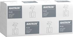 KATRIN Kéztörlő hajtogatott V KATRIN Plus Zig Zag 23x20 cm 194 lap 2 rétegű 100% cell hófehér 16 csom/zsák