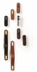  Fogantyú Viefe OBLONG 160mm, bőr-fém, barna bőr + fényes króm (0507160P3601)