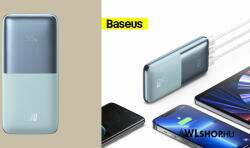 Baseus Bipow Pro 10000mAh külső akkumulátor, 20W, 2xUSB, USB-C + USB-C kábel 0, 3m - Kék