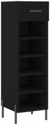 vidaXL fekete szerelt fa cipőszekrény 30 x 35 x 105 cm 829685