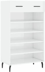 vidaXL magasfényű fehér szerelt fa cipőszekrény 60 x 35 x 105 cm 829630