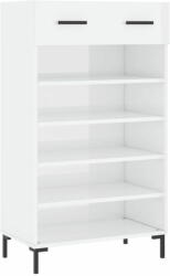vidaXL magasfényű fehér szerelt fa cipőszekrény 60 x 35 x 105 cm 829614