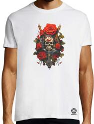Magnolion Koponya és rózsák v1 póló