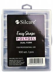 Silcare Șabloane reutilizabile pentru alungirea unghiilor - Silcare Easy Shape Polygel Dual Form 100 buc