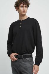 MEDICINE pamut pulóver könnyű, fekete - fekete S - answear - 5 190 Ft