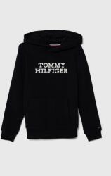 Tommy Hilfiger gyerek felső sötétkék, nyomott mintás, kapucnis - sötétkék 116 - answear - 19 785 Ft