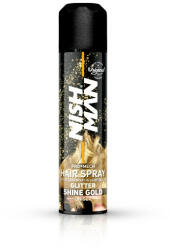 NISHMAN Spray colorant cu glitter auriu pentru par Glitter Shine Gold 150ml (8682035084419)