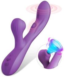 Action Noxu Vibe with G-Spot Pulsation, Suction & Vibrating Tongue Purple Vibrator