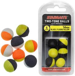  STARBAITS Two Tones Balls 14mm (bile plutitoare) 6buc oranžová/bílá