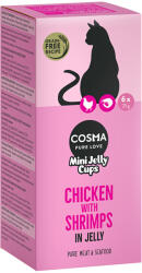 Cosma Cosma Mini Jelly Cups 6 x 25 g - Pui/creveți