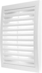 Dalap GP 125 RNFI ASA műanyag szellőzőrács rovarhálóval, 200x200 mm/Ø 125 mm, fehér (2043)