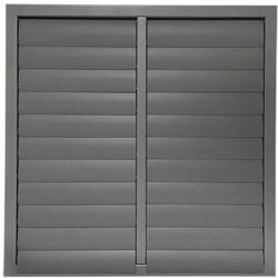 Dalap Fém szellőzőrács gravitációs zsaluval, karima nélkül 715x715 mm, szürke (90360)