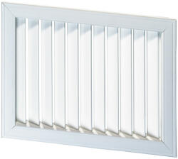 Dalap Fehér színű műanyag szellőzőrács fix zsaluval 603x303 mm (5340)