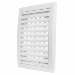 Dalap GP 125 RNFP ASA műanyag, szabályozható szellőzőrács csőcsonkkal, 200x200 mm/Ø 125 mm, fehér (2046)