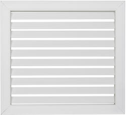 Dalap Fehér színű műanyag szellőzőrács fix zsaluval 393x211 mm (658)