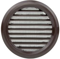 Dalap Műanyag kerek szellőzőrács karimával és rovarhálóval Ø 80 mm, barna (3441)